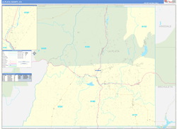 La Plata County, CO Wall Map Zip Code Basic Style 2024